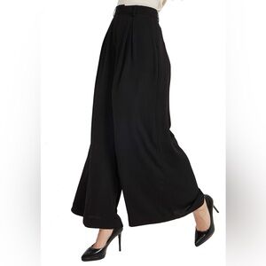 Elegant Black Wide-Leg Women's Pants